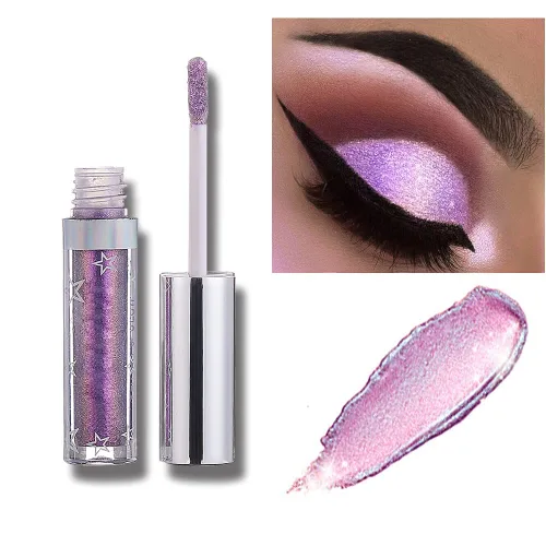Miniatura 10 de Sombra de ojos líquida con brillantina, pigmentos metálicos, metales de maquillaje brillantes para ojos, delineadores de ojos, sombra de ojos