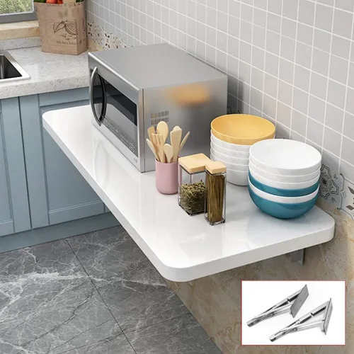 Mesa de comedor plegable para colgar en la pared, escritorio multifunción para ordenador, mesa de trabajo en casa, oficina con soporte de acero