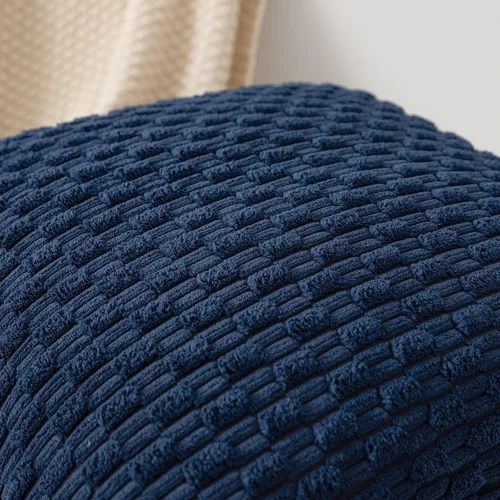 Miniatura 36 de K Kevin Textile - Juego de 2 fundas de almohada decorativas de corduroy suave azul con rayas estilo bohemio, fundas de almohada para sofá, cama