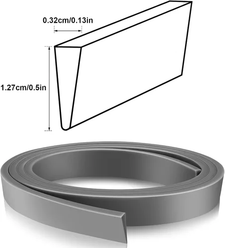 Miniatura 2 de 2 rollos de repuesto para puerta de tormenta de 37 pulgadas, sello de silicona en forma de Y, ajustable, burlete inferior para umbrales de tormenta