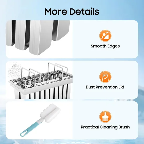 Miniatura 7 de Kit de moldes de paletas de hielo de acero inoxidable, moldes de acero inoxidable, soporte para palitos de helado de paletas de hielo + cepillo