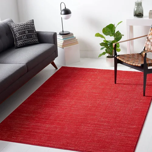Safavieh - Tapete decorativo de 4 x 6 pies, moderno y chic que no desprende pelusas, ideal para sala de estar, comedor y dormitorio, color rojo en