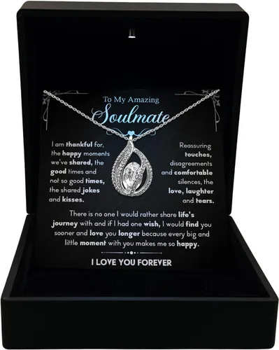 Miniatura 15 de TRYNDI Collar - Regalos para esposa del marido: Navidad, aniversario, ideas de cumpleaños; regalos románticos para ella