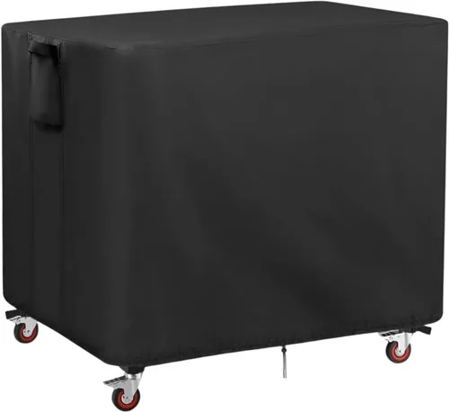 Miniatura 18 de Cubierta de mesa de preparación para mesa de carrito de comedor móvil, 38 pulgadas de alto, cubierta de carrito de barbacoa, cubierta de carrito
