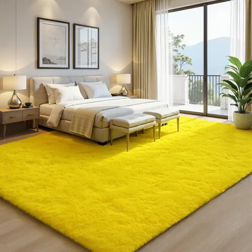Miniatura 157 de EVOIONOS - Alfombra redonda gris para dormitorio, 5x5 pies; alfombras circulares suaves y esponjosas para sala de estar, alfombras de felpa peludas