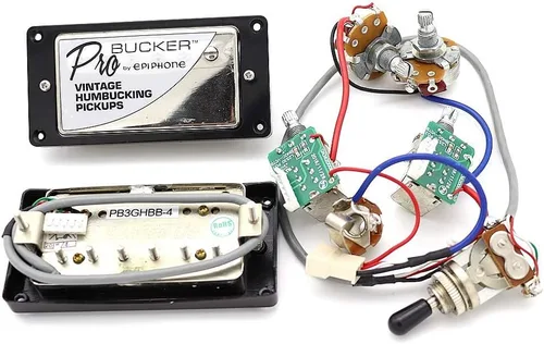 Miniatura 6 de ProBucker Alnico Pastillas de puente y cuello con arnés de cableado profesional y interruptores de 3 vías universales para guitarra eléctrica