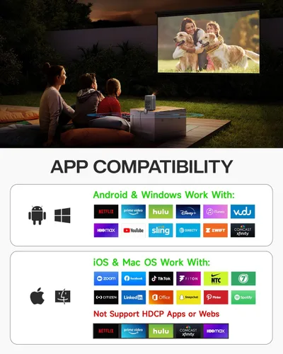 Miniatura 9 de Adaptador de pantalla inalámbrico iOS 4K Plug & Play de doble banda 2.4G+5G, AIMIBO HDMI inalámbrico para i-Phone i-Pad Android Tablet Laptop