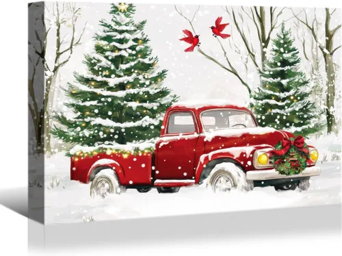 Miniatura 41 de Denozer - Arte de pared de muñeco de nieve de Navidad, impresiones artísticas sobre lienzo para dormitorio, sala de estar, decoración de pared