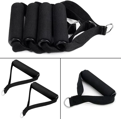 Miniatura 6 de Juego de 4 bandas de resistencia para ejercicio, bandas de entrenamiento con asas, bandas de resistencia para entrenamiento en casa, para hombres