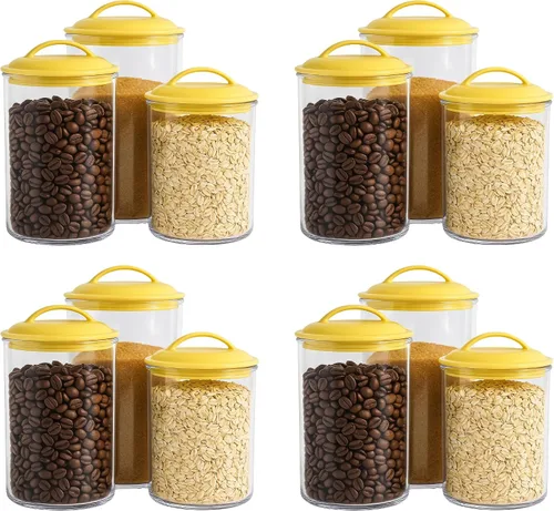 Miniatura 17 de Reston Lloyd Recipiente de almacenamiento de pasta de espagueti transparente alto con tapa hermética sin BPA para organización de despensa de Negro