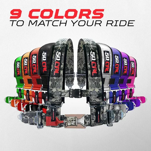 Miniatura 6 de 5 Point Harness for Bucket Seat & Bypass Plug for Bucket Seat, 9 Color Options, Compatiable with Canam, Racing Harness, UTV