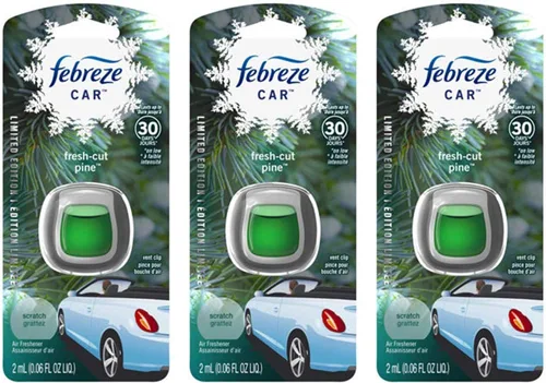 Miniatura 9 de Febreze Ambientador para automóvil, juego de 5 clips de aroma de ganancia más estuche de almacenamiento adicional