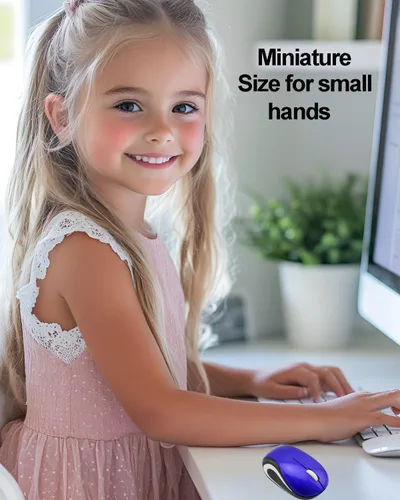 Miniatura 3 de Ratón inalámbrico mini pequeño silencioso lindo de bolsillo portátil compacto de viaje USB diminuto óptico con 3 botones 1000 DPI ratón inalámbrico