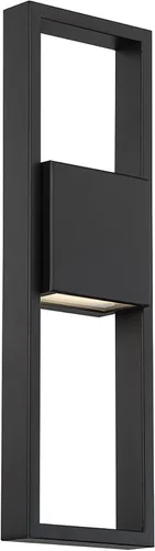 Miniatura 5 de WAC Lighting dweLED, Archetype 24in LED centrada en luz de pared interior y exterior 3000K en negro