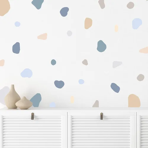 Miniatura 11 de iinuu - Calcomanías de pared de lunares bohemios, estilo bohemio, neutros, para dormitorio, sala de estar, oficina, guardería (1)