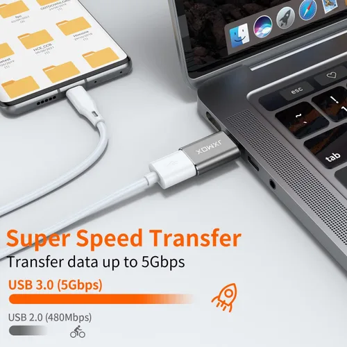 Miniatura 7 de Adaptador USB C a USB [paquete de 2], adaptador OTG Thunderbolt 3 a USB 3.0 compatible con MacBook Pro, Chromebook, Pixelbook, Microsoft Surface Go