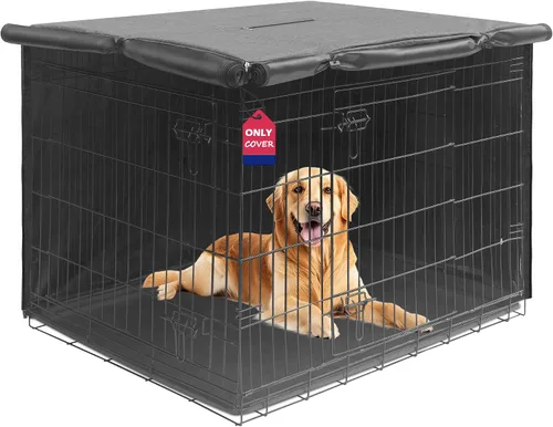 Miniatura 24 de HiCaptain - Cubierta de doble puerta para jaula de perro (para cajas de alambre de 24 30 36 42 48 pulgadas)