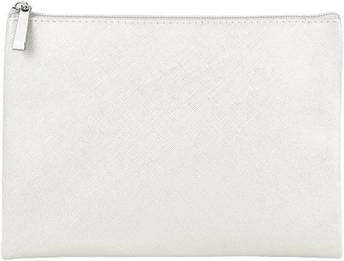 Miniatura 6 de Juego de 2 bolsas de maquillaje, pequeña bolsa de maquillaje con cremallera, bolsa de cosméticos portátil para viajes, bolsa de belleza de piel Negro