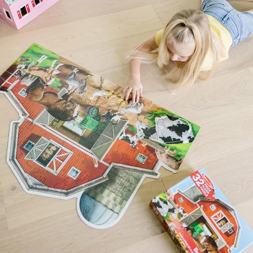 Miniatura 2 de Melissa & Doug - Rompecabezas de suelo con forma de granero