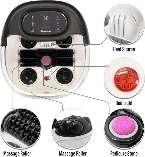 Miniatura 3 de Masajeador de pies de lujo todo en uno para spa - Masajeador motorizado y calefactable - Disfruta del mismo spa para pies en casa con calor, chorros