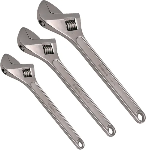 Miniatura 16 de WEDO Llave inglesa ajustable de acero inoxidable, anticorrosión, alta resistencia, mandíbulas fresadas de precisión para una máxima potencia
