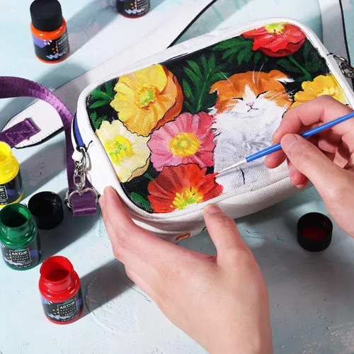 Miniatura 3 de ARTME Juego de pintura acrílica para cuero, 20 colores x 1.0 fl oz, kit de tinte acrílico para cuero, perfecto para zapatos, tenis, chaquetas, sofás