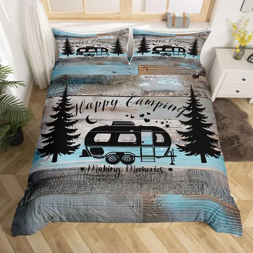Miniatura 15 de Erosebridal Camper Bedding - Juego de ropa de cama de 2 piezas, estilo rústico de granja, juego de ropa de cama de campamento para adolescentes