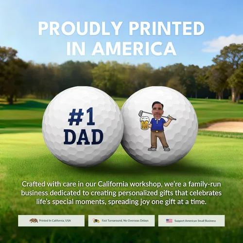 Miniatura 8 de Pelotas de golf personalizadas de With Love From Julie para hombres - Bolas de golf personalizadas - Regalos personalizados de bolas de golf