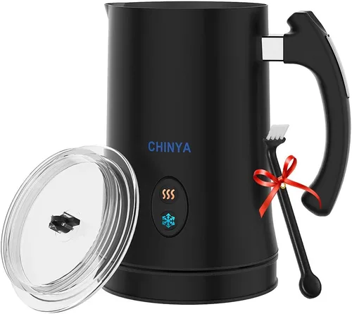 Espumador de leche, espumador automático de leche con funcionalidad fría y caliente, vaporizador de leche eléctrico y calentador para latte,