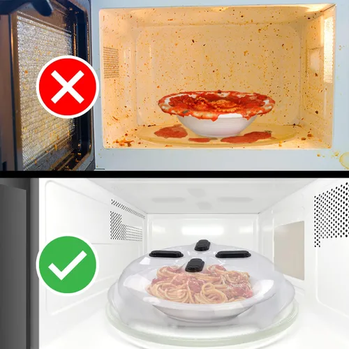 Miniatura 5 de HOVER COVER Tapa Magnética para Microondas, Cubierta Transparente para Alimentos - Con Ventilación y Magnética, 30,5 cm, Cubierta de Plato de Grado