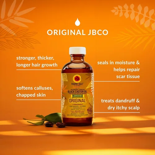 Miniatura 5 de Tropic Isle Living Aceite de Ricino Negro Jamaiquino 8oz - Para el Crecimiento del Cabello, Acondicionamiento de la Piel, Cejas y Pestañas, Cuidado