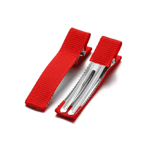 Miniatura 19 de 10 unids/lote plana de una sola punta de metal cocodrilo dientes clip de pelo pasadores color caramelo horquillas para bricolaje joyería base Negro