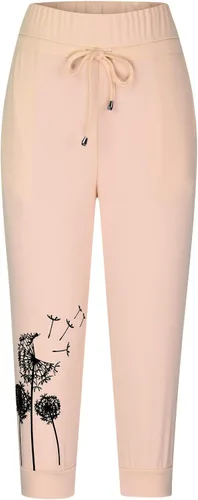 Miniatura 19 de Pantalones capri para mujer, estampado de diente de león, pantalones capri con cordón de cintura alta, elásticos, pantalones cortos de verano
