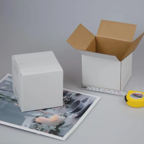 Miniatura 5 de Cajas de envío de 4 x 4 x 4 pulgadas, juego de 40, caja de cartón corrugado blanca para envío postal de documentación para pequeñas empresas Blanco