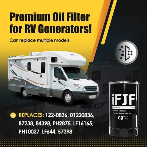 Miniatura 7 de iFJF 122-0836 Filtro de aceite de repuesto para RV QG 5500/7000 Serie HGJAA HGJAB HGJAC de giro que reemplaza 01220836 B7238 PH2875 PH10027
