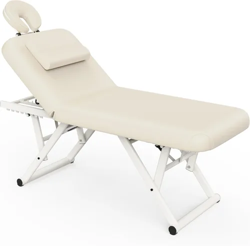 Miniatura 10 de Mesa de masaje ajustable con almohada facial y reposacabezas para mesa de tratamiento, mesa de terapia física, cama facial de spa, altura y respaldo