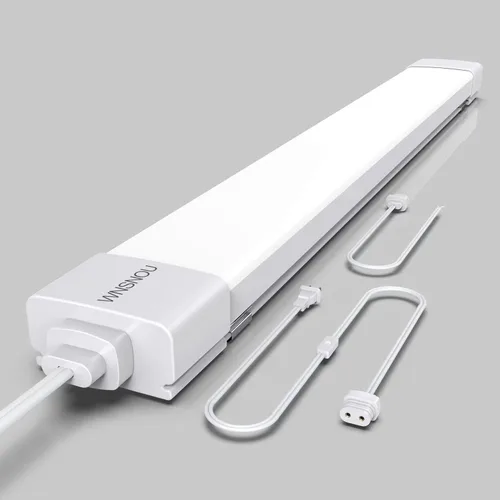 Lámpara de Tubo LED con Enchufe, 2 Pies 2000LM 5000K Tienda de Utilidad, Gabinete Enlazable para Garaje, Cocina, Baño, Clóset, Oficina - 2 Pies,