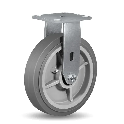 Miniatura 21 de Ruedas giratorias de alta resistencia 4x2, ruedas industriales, ruedas de goma (banda de rodadura plana), juego de 1 con capacidad de hasta 450