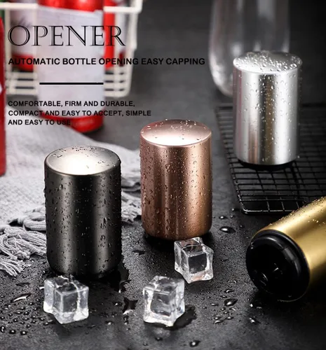 Miniatura 4 de AKOAK 1 paquete de abridor de botellas de cerveza y vino de acero inoxidable creativo para el hogar, abridor de tapas conveniente, fácil de abrir