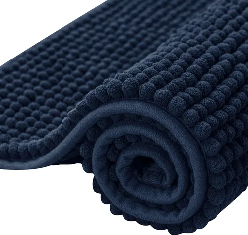 Miniatura 12 de Subrtex - Alfombras de baño de chenilla, tapete de baño de felpa corta y suave, tapete de ducha absorbente de agua, tapete de baño para la ducha