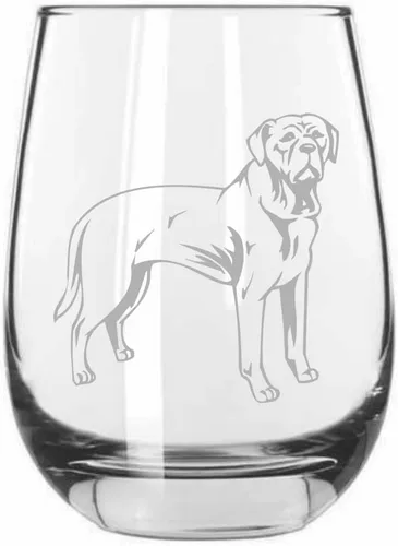Miniatura 471 de Sakhalin Husky Dog - Copa de vino grabada personalizada de 15.25 onzas sin tallo