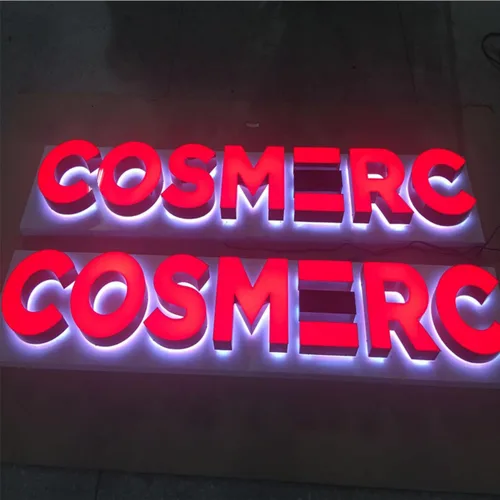 Miniatura 9 de Letreros de logotipo de neón retroiluminados de acrílico personalizables, letrero de logotipo de negocios iluminado por LED totalmente Letrero