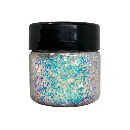 Miniatura 12 de Tarro biodegradable de estrellas holográficas con purpurina de grado cosmético de 0.75 onzas, vegano y fabricado en los Estados Unidos