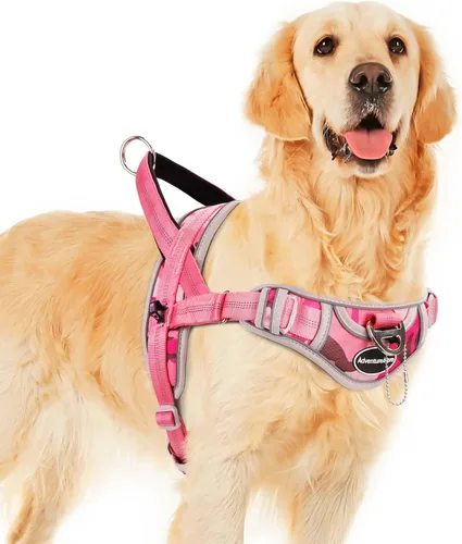 Miniatura 19 de ADVENTUREMORE Arnés para perros grandes, antitirones, arnés deportivo para perro, reflectante, transpirable, chaleco para perro, a prueba de Al