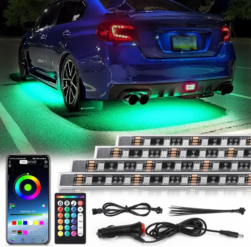 Miniatura 10 de 8 vainas RGB LED Rock Lights para Jeeps, camiones, carrito de golf, ATV, UTV RZR, SUV, todoterreno, kit impermeable multicolor con aplicación, modo