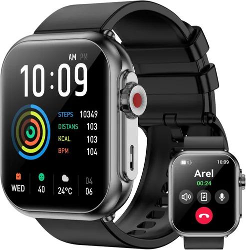Reloj inteligente para hombres y mujeres, batería de 1000 mAh, tiempo de espera de 100 días, pantalla HD de 1.85 pulgadas, rastreador de fitness,