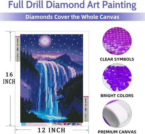 Miniatura 5 de Lovepefe Kit de pintura artística de diamante de montaña para adultos, paquete de 6 piezas de pintura con diamante para principiantes, bricolaje