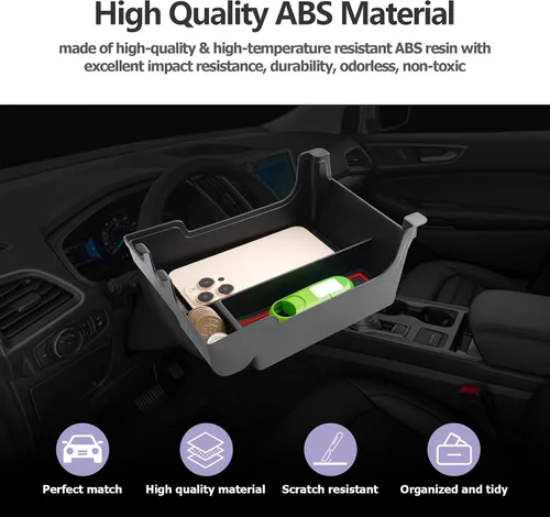 Miniatura 3 de LUWU Bandeja organizadora para consola central Ford Edge 2024 2020 2021 2022 2023 2024 Ford Edge SE/SEL/ST-Line/Titanio/ST, organizador de consola