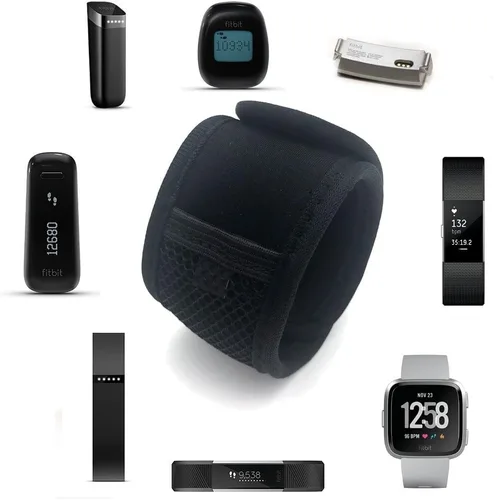 Miniatura 7 de Wanty Pulsera de brazo con hebilla ancha ajustable con bolsa de malla para Fitbit Inspire 3/Versa 4/Charge 3/Charge 6/Galaxy Fit3/FITVII/WHOOP 4.0