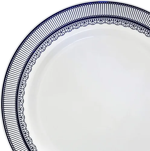 Miniatura 3 de OCASIONES" Paquete de 50 platos (25 invitados) - Juego de platos de plástico desechables pesados para fiestas de boda - 25 x 10.5'' cena + 25 x